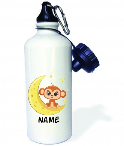 Personalised Cute Baby Monkey Aluminum Water Bottle
